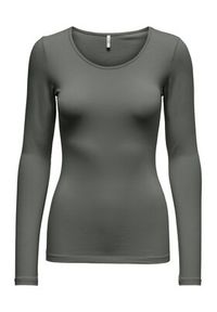only - ONLY Bluzka Live Love 15204712 Szary Stretch Fit. Kolor: szary. Materiał: bawełna