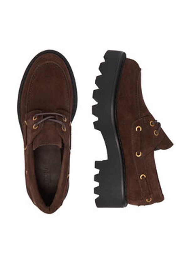 Badura Loafersy EO-AZALEA-8126-25 Brązowy. Kolor: brązowy. Materiał: zamsz, skóra