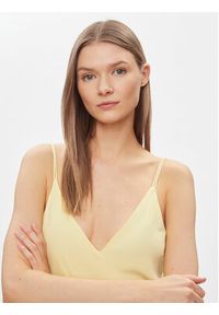 Calvin Klein Sukienka letnia K20K206776 Żółty Regular Fit. Kolor: żółty. Materiał: syntetyk. Sezon: lato #3