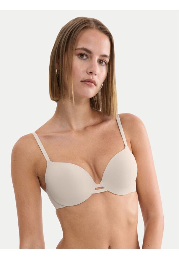 Triumph Biustonosz z fiszbiną Body Make-Up Illusion 10226400 Beżowy. Kolor: beżowy. Materiał: syntetyk