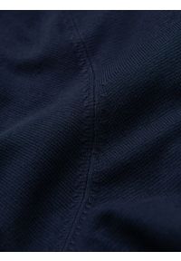 Ombre Clothing - Męska klasyczna dzianinowa koszulka ze ściągaczami– granatowa V1 OM-TSCT-0252 - XXL. Kolor: czarny. Materiał: dzianina. Wzór: gładki, ze splotem. Styl: klasyczny #2