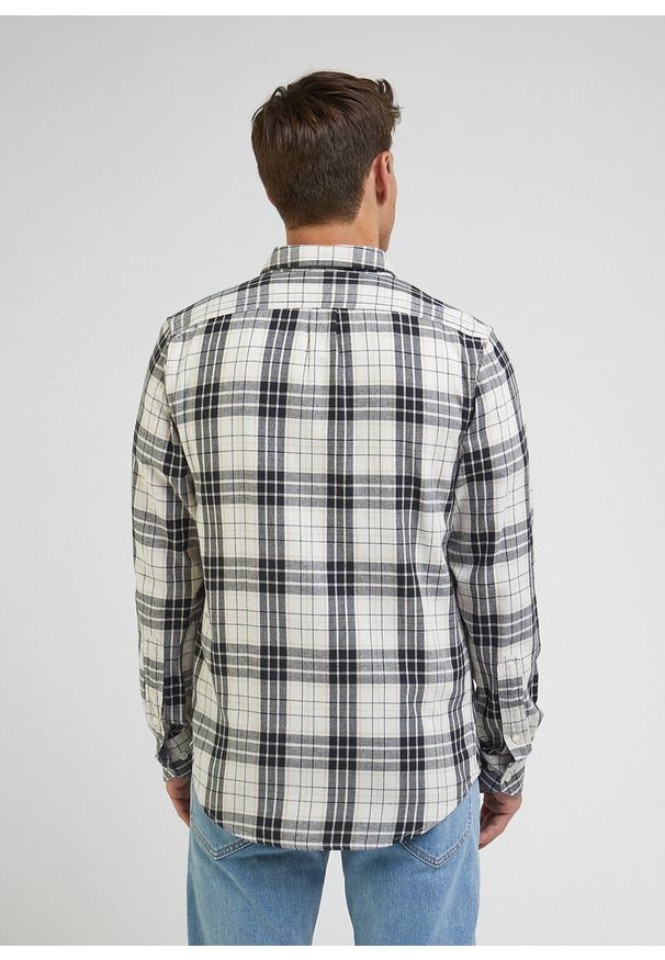 Lee - LEE MĘSKA KOSZULA LEESURE SHIRT ECRU 112341768 L66N016990