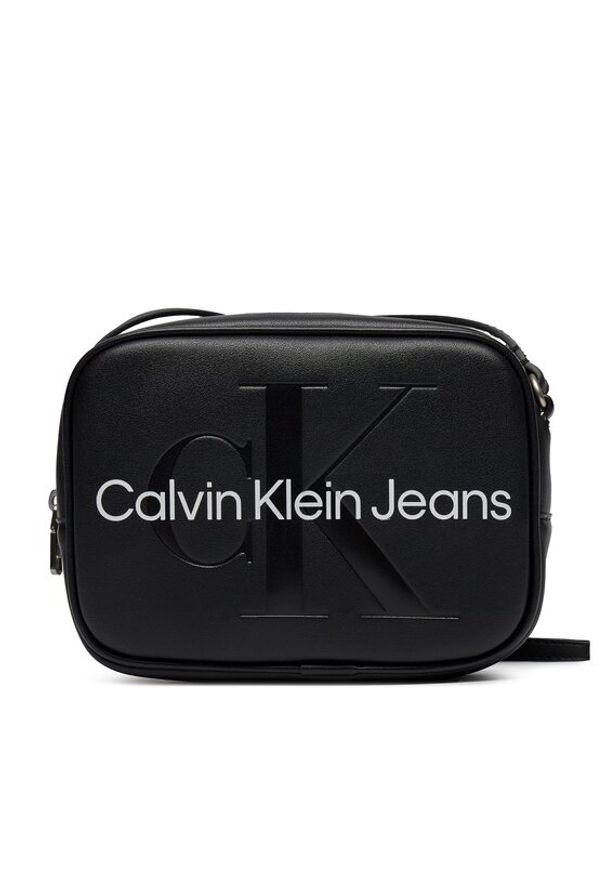 Calvin Klein Jeans Torebka Sculpted Camera Bag18 Mono K60K610275 Czarny. Kolor: czarny. Materiał: skórzane