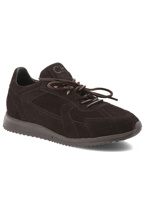 CheBello - Brązowe Sneakersy Chebello Modne Welurowe Obuwie Damskie. Okazja: na co dzień. Kolor: brązowy. Materiał: welur. Szerokość cholewki: normalna. Styl: casual, elegancki
