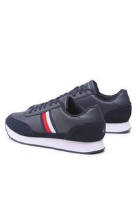 TOMMY HILFIGER - Tommy Hilfiger Sneakersy Core Eva Runner Corporate Lea FM0FM04397 Granatowy. Kolor: niebieski. Materiał: skóra #6