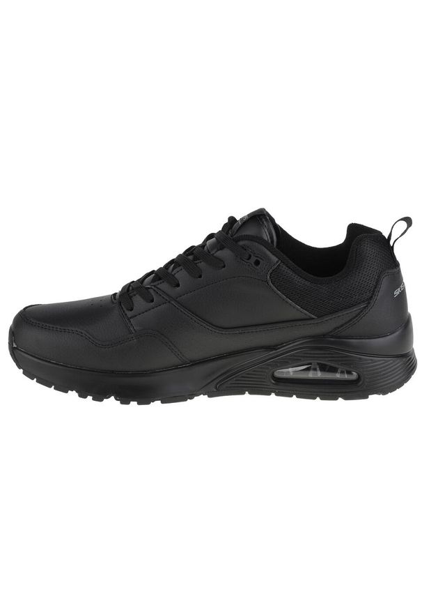 skechers - Buty do chodzenia męskie Skechers Uno Suroka. Zapięcie: sznurówki. Kolor: czarny. Materiał: guma, materiał, skóra, syntetyk. Szerokość cholewki: normalna. Sport: turystyka piesza