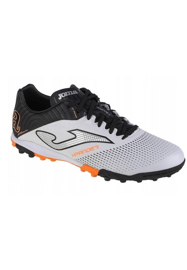 Buty piłkarskie turfy męskie Joma Xpander. Kolor: szary, biały. Materiał: materiał, tkanina, syntetyk, guma. Sport: piłka nożna