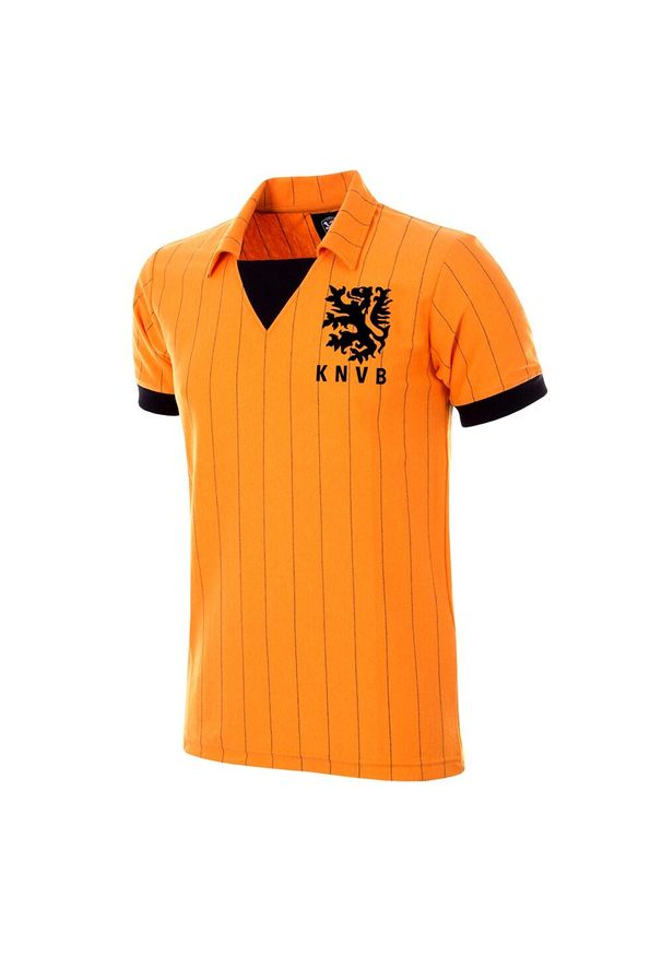 COPA FOOTBALL - Koszulka retro piłkarska dla dorosłych - Holandia 1983 - Pomarańczowa. Kolor: żółty, wielokolorowy, pomarańczowy. Sport: piłka nożna