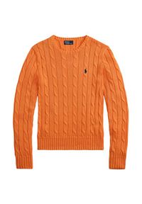 Polo Ralph Lauren Sweter 211971869014 Pomarańczowy Slim Fit. Typ kołnierza: polo. Kolor: pomarańczowy. Materiał: bawełna #2