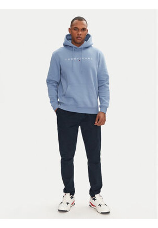 Tommy Jeans Joggery Austin DM0DM20283 Granatowy Slim Fit. Kolor: niebieski. Materiał: bawełna