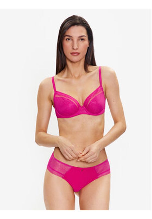 Chantelle Biustonosz z fiszbiną Modern C18Q10 Różowy. Kolor: różowy. Materiał: syntetyk