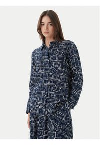 TOMMY HILFIGER - Tommy Hilfiger Koszula WW0WW44679 Granatowy Regular Fit. Kolor: niebieski. Materiał: len #1