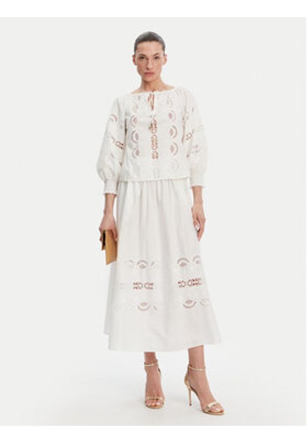 Liu Jo Bluzka WA5257 T4853 Biały Relaxed Fit. Kolor: biały. Materiał: bawełna