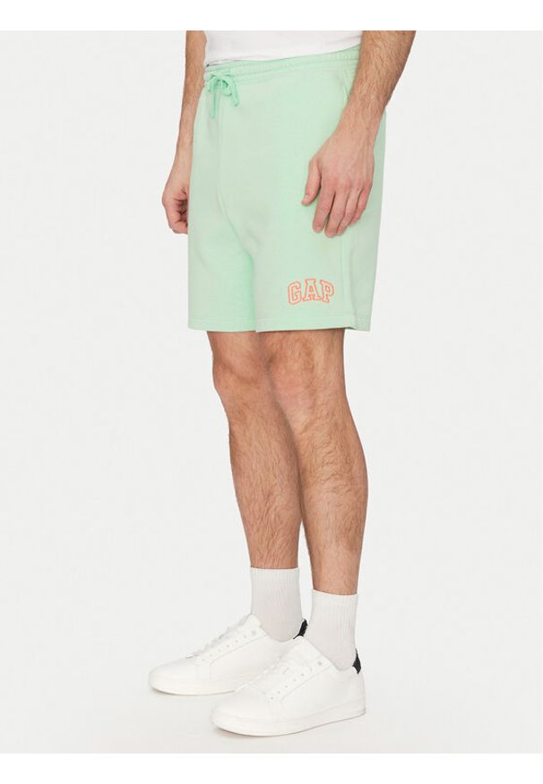 GAP - Gap Szorty sportowe 703989-01 Zielony Regular Fit. Kolor: zielony. Materiał: bawełna. Styl: sportowy