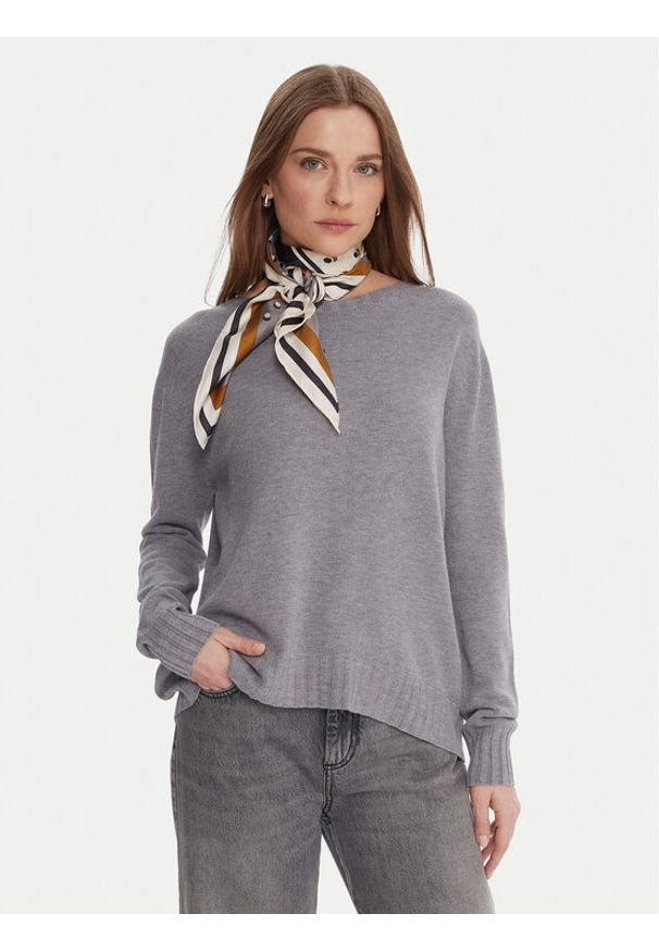 Kontatto Sweter 3M0808C Szary Relaxed Fit. Kolor: szary. Materiał: syntetyk