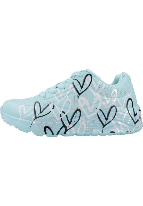 skechers - Tenisówki Skechers Model Uno Lite - Metallic Kolor Niebieski. Kolor: niebieski. Materiał: syntetyk, tkanina. Model: Skechers Sport. Sport: turystyka piesza