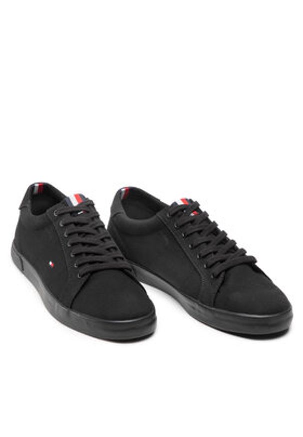 TOMMY HILFIGER - Tommy Hilfiger Tenisówki Harlow 1D FM0FM00596 Czarny. Kolor: czarny. Materiał: materiał