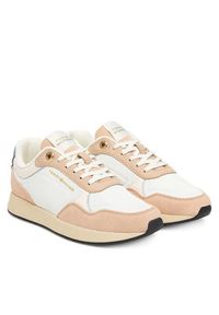 TOMMY HILFIGER - Tommy Hilfiger Sneakersy Mix Material Runner FW0FW08950 Écru. Materiał: zamsz, skóra #3