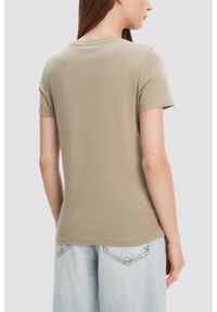 Guess - GUESS Zielony damski t-shirt Pearls Love. Kolor: zielony #5