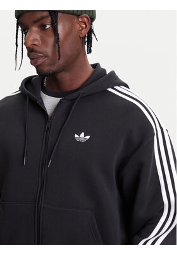 Adidas - adidas Bluza adicolor Spacer JX1507 Czarny Loose Fit. Okazja: na spacer. Kolor: czarny. Materiał: syntetyk, bawełna