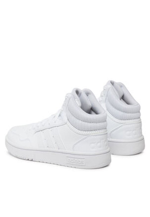 Adidas - adidas Sneakersy Hoops 3.0 Mid Lifestyle Basketball Classic Vintage ID9838 Biały. Kolor: biały. Materiał: skóra. Sport: koszykówka