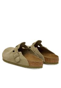 Birkenstock Klapki Boston 1025788 Khaki. Kolor: brązowy. Materiał: zamsz, skóra #2