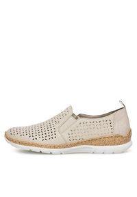 Rieker Półbuty N4251-60 Beżowy. Kolor: beżowy. Materiał: skóra #5