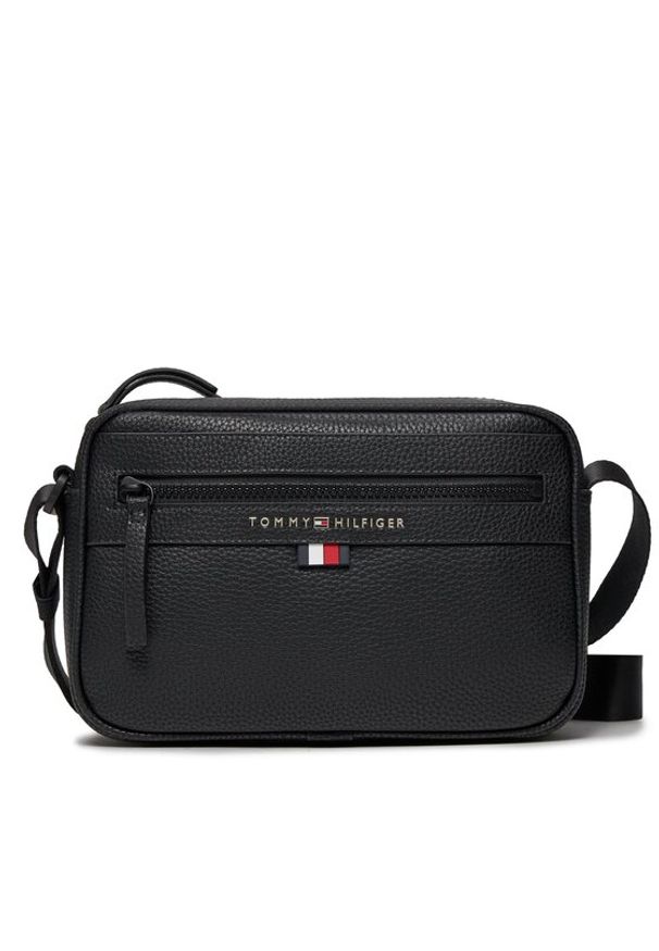 TOMMY HILFIGER - Tommy Hilfiger Saszetka Essential Pu Ew Reporter AM0AM12093 Czarny. Kolor: czarny. Materiał: skóra