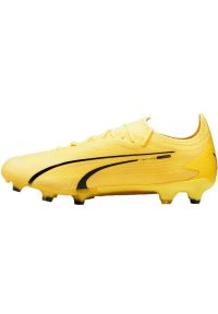 Buty piłkarskie Puma Ultra Ultimate FG/AG M 107311 04 żółte. Kolor: żółty. Materiał: materiał. Szerokość cholewki: normalna. Sport: piłka nożna