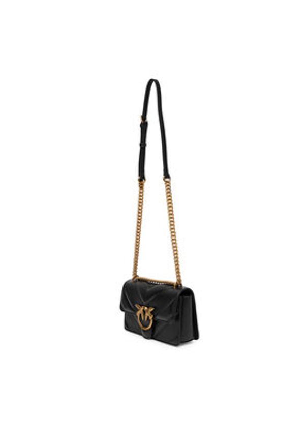 Pinko - PINKO Torebka Love One Mini Light Dc. Al 25-26 PLTT 104550 A2OS Czarny. Kolor: czarny. Materiał: skórzane