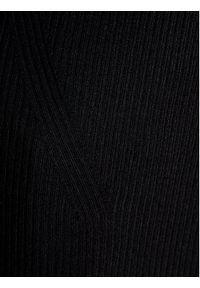 Gina Tricot Sukienka dzianinowa 20522 Czarny Slim Fit. Kolor: czarny. Materiał: dzianina, syntetyk, wiskoza
