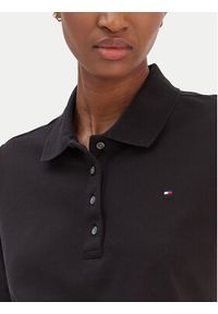 TOMMY HILFIGER - Tommy Hilfiger Polo 1985 WW0WW43224 Czarny Regular Fit. Typ kołnierza: polo. Kolor: czarny. Materiał: bawełna #3