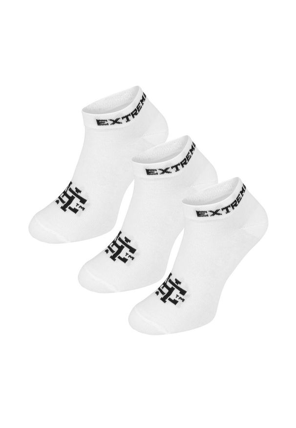 Skarpetki Sportowe Męskie krótkie trójpak EXTREME HOBBY HASHTAG 3-pack. Kolor: biały. Sport: turystyka piesza