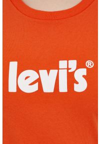 Levi's® - Levi's T-shirt bawełniany kolor pomarańczowy 17369.1758-Yellows/Or. Okazja: na spotkanie biznesowe, na co dzień. Kolor: pomarańczowy. Materiał: bawełna. Wzór: aplikacja. Styl: biznesowy, casual #5