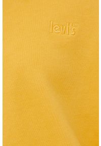 Levi's® - Levi's Bluza bawełniana damska kolor żółty gładka. Okazja: na spotkanie biznesowe. Kolor: żółty. Materiał: bawełna. Długość rękawa: długi rękaw. Długość: długie. Wzór: gładki. Styl: biznesowy