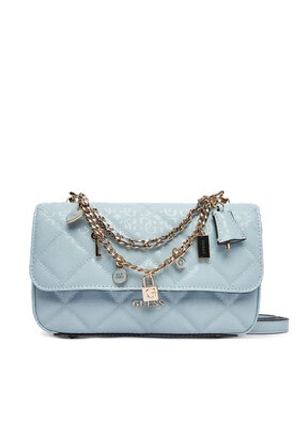 Guess Torebka HWGG99 12200 Błękitny. Kolor: niebieski. Materiał: skórzane