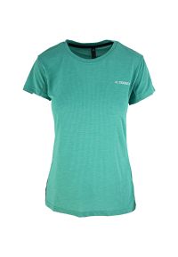 Adidas - Podkoszulek adidas Tivid, Kobiety. Kolor: niebieski. Materiał: poliester, materiał. Sport: turystyka piesza #1
