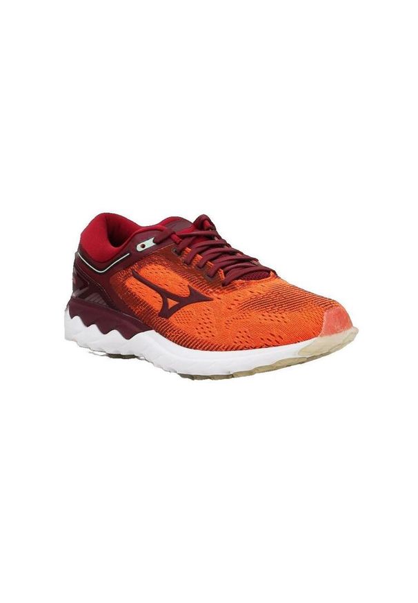 Buty do biegania męskie Mizuno Wave Skyrise. Zapięcie: sznurówki. Kolor: czerwony, wielokolorowy, brązowy. Materiał: guma, materiał, tkanina, syntetyk. Szerokość cholewki: normalna. Model: Mizuno Wave