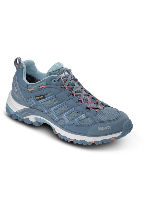 Buty trekkingowe damskie MEINDL Caribe Lady GTX, z membraną Gore-Tex. Kolor: niebieski, biały, wielokolorowy. Styl: sportowy