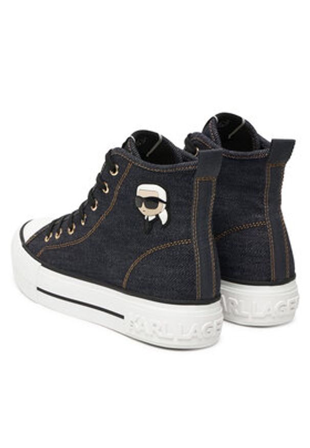 Karl Lagerfeld - KARL LAGERFELD Trampki KL60444D Granatowy. Kolor: niebieski. Materiał: materiał
