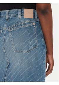 BOSS Spódnica jeansowa 50542445 Niebieski Regular Fit. Kolor: niebieski. Materiał: bawełna #5