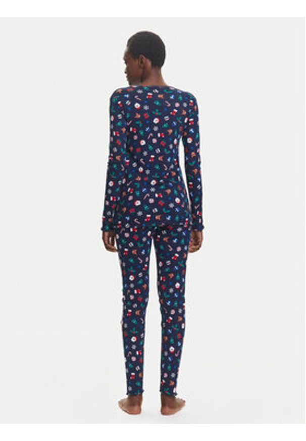 United Colors of Benetton - United Colors Of Benetton Piżama 3SUP3P03N Granatowy Regular Fit. Kolor: niebieski. Materiał: bawełna