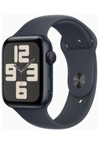 APPLE - Smartwatch Apple Watch SE GPS 44mm Midnight Alu Sport M/L Czarny (MXEK3ET/A). Rodzaj zegarka: smartwatch. Kolor: czarny. Styl: sportowy