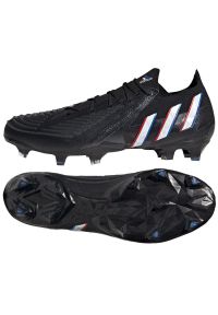 Adidas - Buty piłkarskie adidas Predator Edge.1 Lfg M GV7391 czarne czarne. Zapięcie: pasek. Kolor: czarny. Materiał: syntetyk, guma. Szerokość cholewki: normalna. Wzór: paski. Sport: piłka nożna