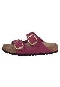 Klapki unisex Birkenstock Arizona. Zapięcie: klamry. Kolor: różowy. Materiał: materiał. Szerokość cholewki: normalna. Sport: pływanie, fitness