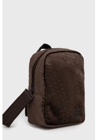adidas Originals plecak damski kolor brązowy mały gładki. Kolor: brązowy. Materiał: włókno, materiał. Wzór: gładki #3