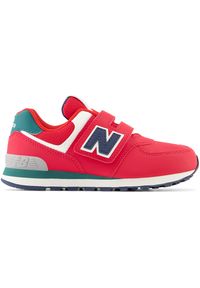 Buty dziecięce New Balance PV574CU – czerwone. Okazja: na co dzień, na uczelnię. Zapięcie: rzepy. Kolor: czerwony. Materiał: guma, materiał, syntetyk. Szerokość cholewki: normalna. Model: New Balance 574. Sport: turystyka piesza