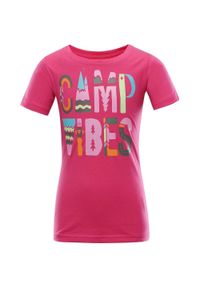 ALPINE PRO - Dziecięce T-shirt Alpine Pro Mattero 3 - Miękki i oddychający materiał. Kolor: fioletowy. Materiał: bawełna