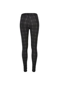Urban Classics - Damskie Legginsy W Delikatną Kratkę. Kolor: czarny. Wzór: kratka. Sport: turystyka piesza