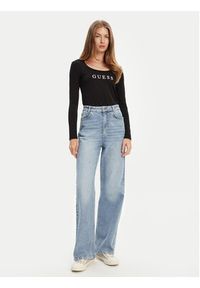 Guess Bluzka O5RI00 KBBU1 Czarny Regular Fit. Kolor: czarny. Materiał: bawełna